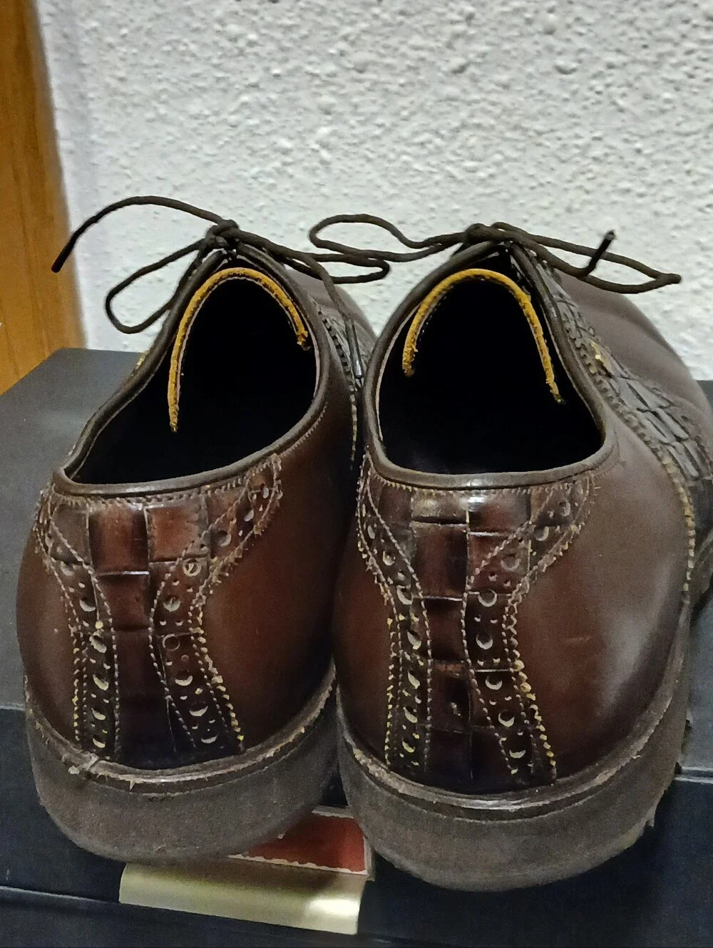 Vintage FootJoy Classics Brown Leather Golf Shoes Oxfords Style 55402 Men's 11 A